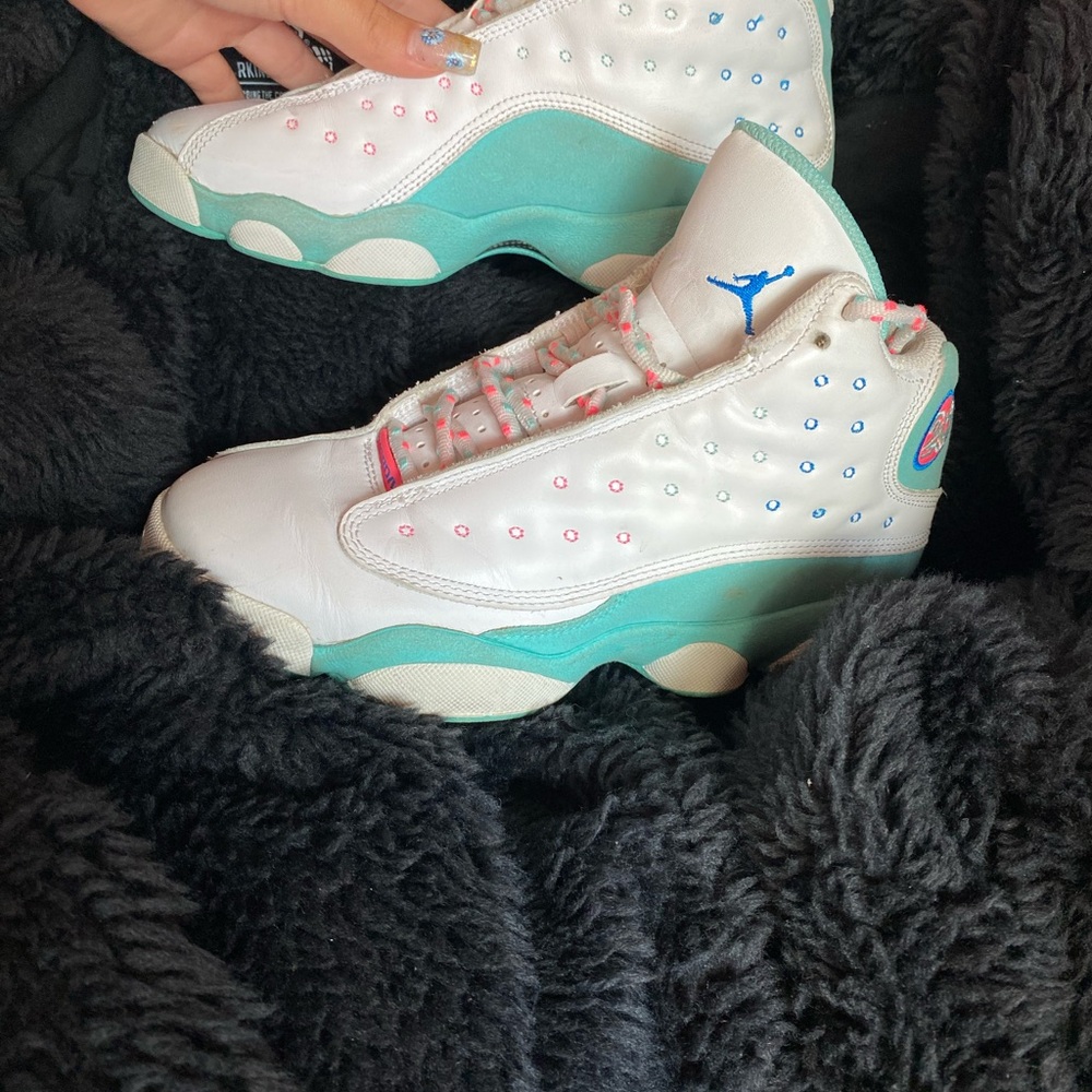 Jordan 13 Retro (White Soar Green Pink)